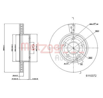 Brzdový kotouč METZGER 6110327