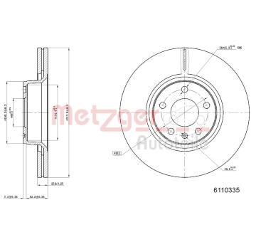 Brzdový kotouč METZGER 6110335