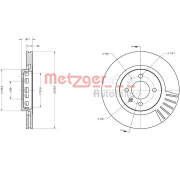 Brzdový kotouč METZGER 6110337