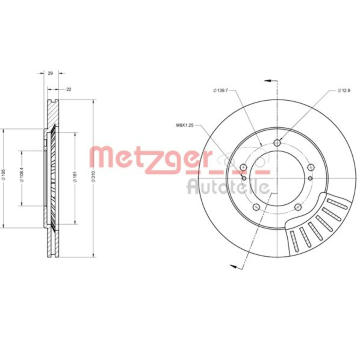 Brzdový kotouč METZGER 6110347