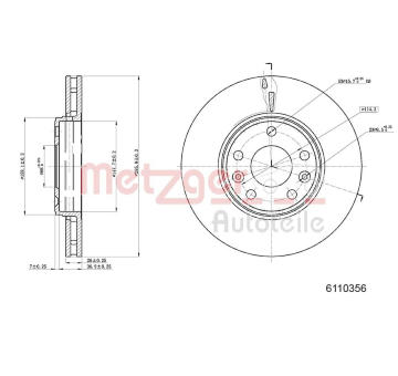 Brzdový kotouč METZGER 6110356