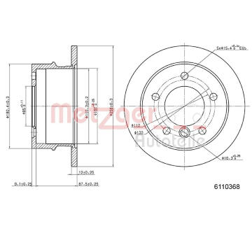 Brzdový kotouč METZGER 6110368