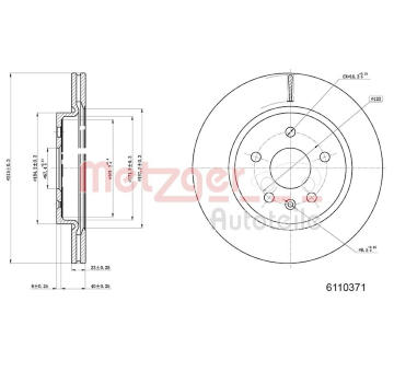 Brzdový kotouč METZGER 6110371