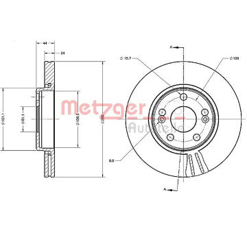 Brzdový kotouč METZGER 6110386