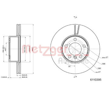 Brzdový kotouč METZGER 6110395