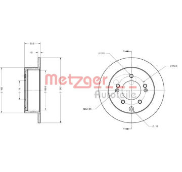 Brzdový kotouč METZGER AUTOTEILE 6110396