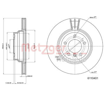 Brzdový kotouč METZGER 6110401