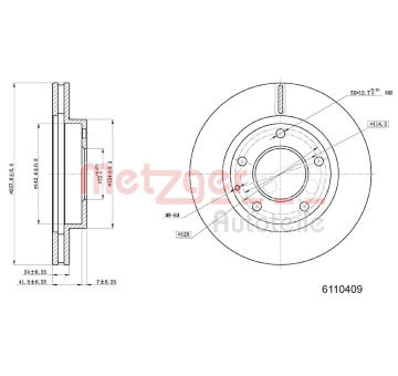 Brzdový kotouč METZGER 6110409