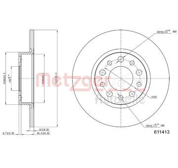 Brzdový kotouč METZGER 6110413