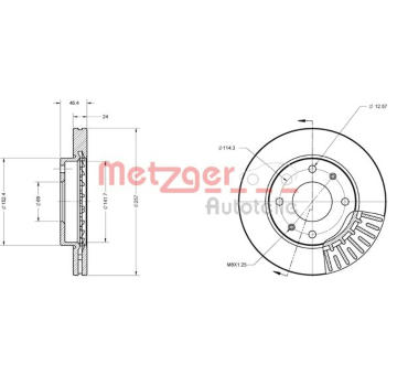 Brzdový kotouč METZGER 6110433
