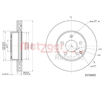 Brzdový kotouč METZGER 6110453