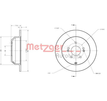 Brzdový kotouč METZGER 6110460