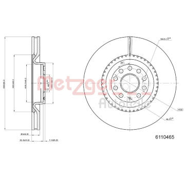 Brzdový kotouč METZGER 6110465