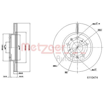 Brzdový kotouč METZGER 6110474