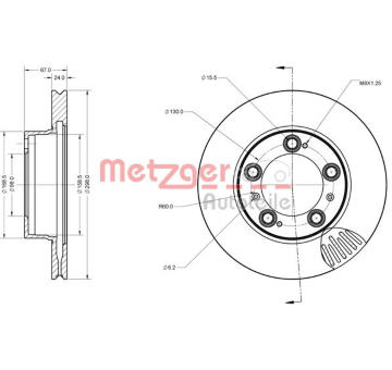 Brzdový kotouč METZGER 6110477