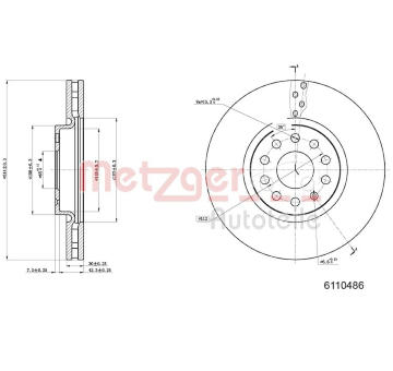 Brzdový kotouč METZGER 6110486