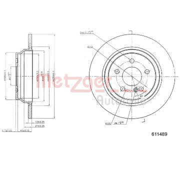 Brzdový kotouč METZGER 6110489