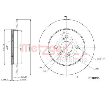 Brzdový kotouč METZGER 6110495