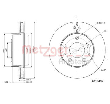 Brzdový kotouč METZGER 6110497