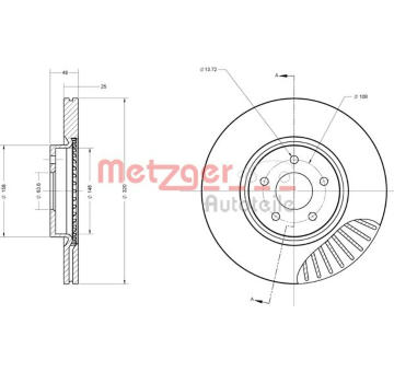 Brzdový kotouč METZGER 6110503