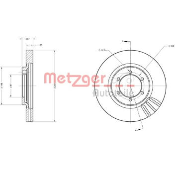 Brzdový kotouč METZGER AUTOTEILE 6110508