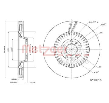 Brzdový kotouč METZGER 6110515