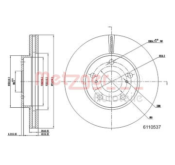 Brzdový kotouč METZGER 6110537