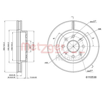 Brzdový kotouč METZGER 6110538
