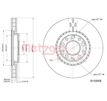 Brzdový kotouč METZGER 6110558