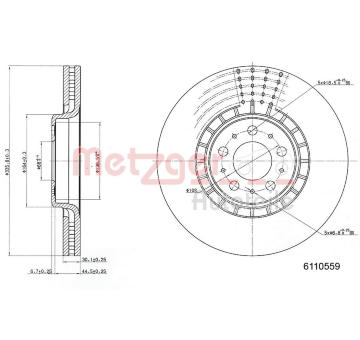 Brzdový kotouč METZGER 6110559