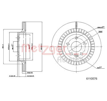 Brzdový kotouč METZGER 6110576