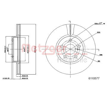 Brzdový kotouč METZGER 6110577