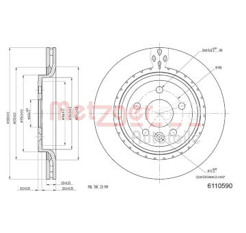Brzdový kotouč METZGER 6110590