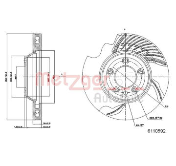 Brzdový kotouč METZGER 6110592