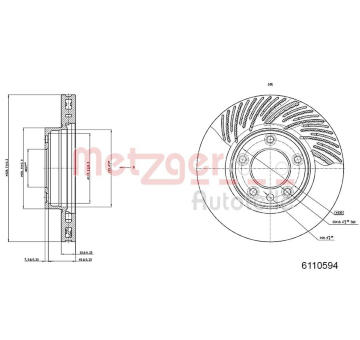 Brzdový kotouč METZGER 6110594