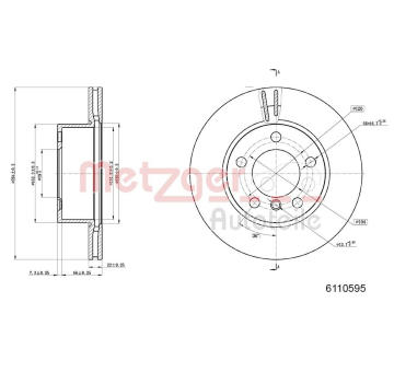Brzdový kotouč METZGER 6110595