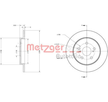 Brzdový kotouč METZGER 6110617