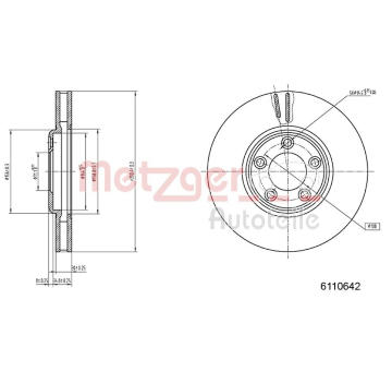 Brzdový kotouč METZGER 6110642