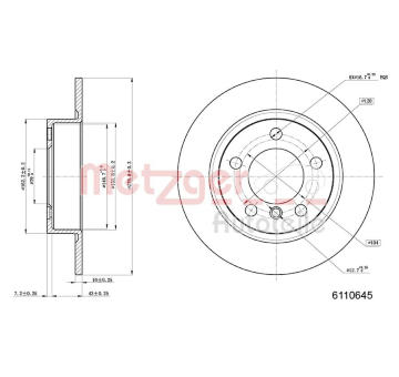 Brzdový kotouč METZGER 6110645
