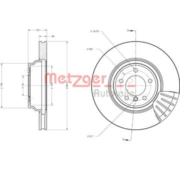 Brzdový kotouč METZGER 6110657