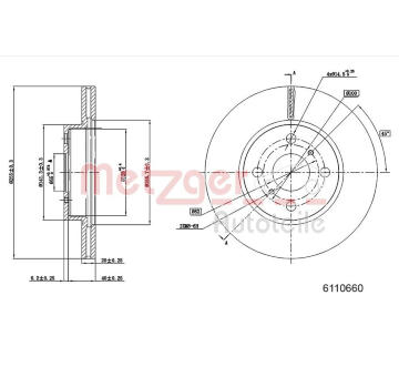 Brzdový kotouč METZGER 6110660