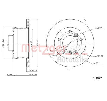 Brzdový kotouč METZGER 6110677