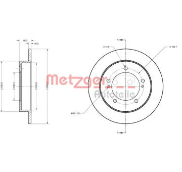 Brzdový kotouč METZGER 6110685