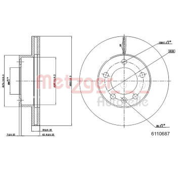 Brzdový kotouč METZGER 6110687