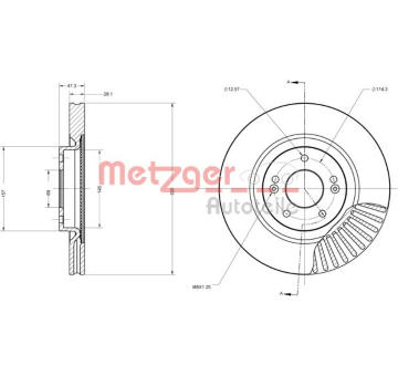 Brzdový kotouč METZGER 6110695