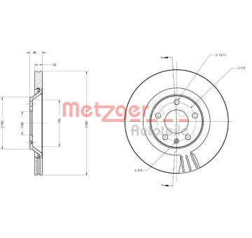 Brzdový kotouč METZGER 6110697