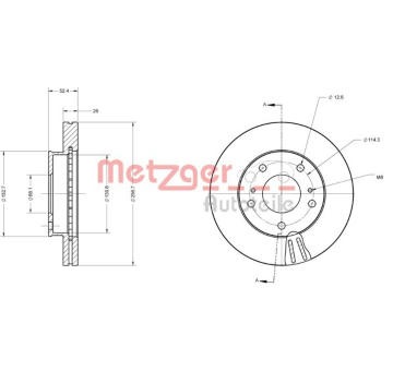 Brzdový kotouč METZGER 6110702
