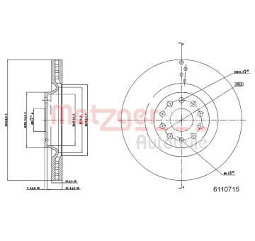 Brzdový kotouč METZGER 6110715