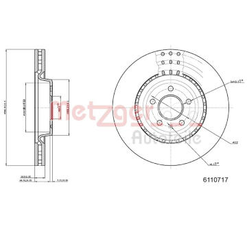 Brzdový kotouč METZGER 6110717