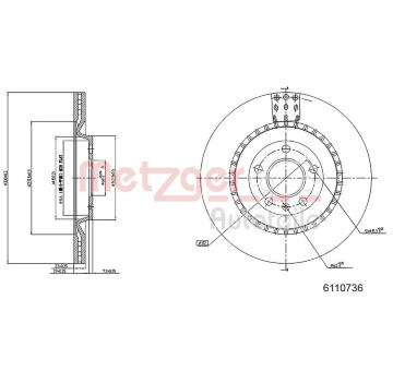 Brzdový kotouč METZGER 6110736